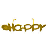 Parti Gözlük Çiçekli Happy Sarı