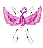 Kanatlı Flamingo Folyo Balon 96x51 cm