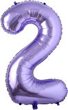 2 Rakam Mor Folyo Balon 40 inç 100 cm