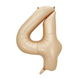 4 Rakam Karamel Folyo Balon 40 inç 100 cm
