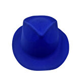 Mavi Lazer Plastik  Kadife Fotr Model Şapka 30x25 cm