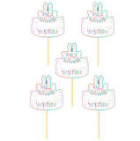 Yaşında Pasta Temalı Konuşma Balonu Varaklı 5 li