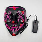 Halloween Maske Neon Mor Işıklı