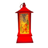 Yılbaşı Fener Ledli Kare Desenli 13 Cm 1 Adet