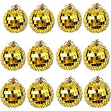 Disco Topu Aynalı Gold 4 cm 12 li