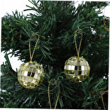 Disco Topu Aynalı Gold 6 cm 6 lı