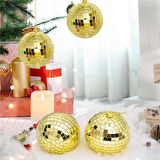 Disco Topu Aynalı Gold 8 cm 3 lü