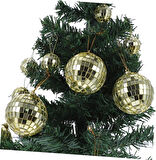 Disco Topu Aynalı Gold 8 cm 3 lü