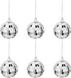Disco Topu Aynalı Gümüş 4 cm 6 lı