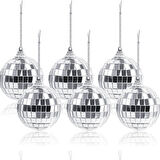 Disco Topu Aynalı Gümüş 5 cm 6 lı