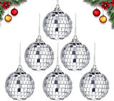 Disco Topu Aynalı Gümüş 6 cm 6 lı