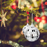 Disco Topu Aynalı Gümüş 6 cm 6 lı