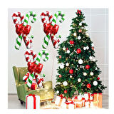 Kırmızı Yeşil Baston Şeker Folyo Balon 63x49 cm