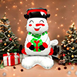 Ayaklı Küçük Oturan Kardan Adam Folyo Balon 63x42 cm