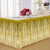 Mat Gold Renk Masa Püskülü 240x 75 cm