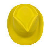 Sarı Lazer Plastik Kadife Fotr Model Şapka 30x25 cm