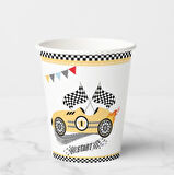 Yarış Arabaları Temalı Karton Bardak 8 Adet