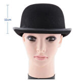 Charlie Chaplin Melon Şapka Siyah Büyük 29x24 cm