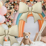 Saten Fiyonk Folyo Balon Krem 98x75 cm