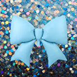 Saten Fiyonk Folyo Balon Mavi 98x75 cm