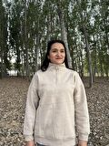 FERMUARLI POLO YAKA KAZAK/ sweatshirt