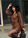 ZARA MODEL ŞARDONLU DERİ TULUM BELİ KUŞAKLI