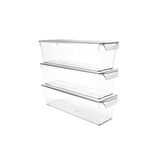 Kapaklı Buzdolabı Düzenleyici – Şeffaf, Kırılmaz ve Çizilmez