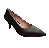 Solmaz GP LK09 Siyah Hakiki Deri stiletto
