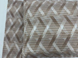 NİVEMESHOME KAHVE ÇİZGİLİ DESEN 2 Lİ YASTIK KILIFI KAPAKLI 50X70