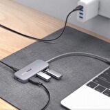 BlitzWolf® BW-TH5 3'ü 1 Arada USB 3.0 TF Kart Okuyucu ile 7 in 1 USB-C Veri Merkezi USB-C PD Şarj MacBooklar için 4K Ekran USB Hub