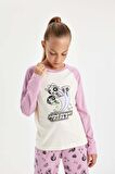 DeFacto Kız Çocuk Pijama Takımı PowerPuff Girls Uzun Kollu Üst Uzun Alt D4158A824AUER103