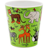 Melamin Bölmeli Tabak / Alıştırma Bardağı / Kutulu Çatal Kaşık Seti (4'lü Set)  Jungle