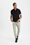 DeFactoFit Siyah Standart Fit Basic Düz Kısa Kollu Sporcu Polo Tişört C9267AX24AUBK81
