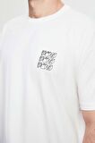 Oversize Beyaz Baskılı %100 Pamuk T-shirt 2EC14ORT05212