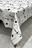 Pvc kaymaz elyaf tabanlı Silinebilir Muşamba Masa Örtüsü_211-A