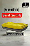 2'li Kadife Mikrofiber Temizlik Bezi 40x40 cm – Yumuşak Doku, Leke Bırakmaz, İz Yapmaz