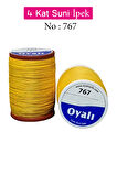 Oyalı 4 Kat Suni İpek İplik İğne Oyası Boncuk İpi Tığ Oyası No:767