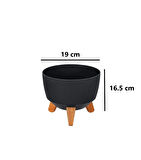 Omnipazar ELF-494 Dekoratif Ayaklı Nostalji Saksı 2.8 lt Antrasit 5 Adet 