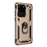 Gpack Samsung Galaxy S20 Ultra Kılıf Tank Koruma Vega Standlı Yüzüklü Mıknatıslı