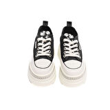 Yüksek Taban Bağcıklı Fileli Günlük Kadın Sneaker