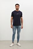 Erkek Skinny Ripped Jean Açık Mavi