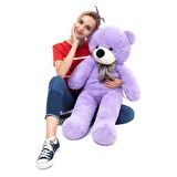 90 cm Papyonlu Sevimli Peluş Şaşkın Ayı - Sevgiliye Özel HEDİYE