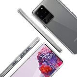 Gpack Samsung Galaxy S20 Plus Kılıf Ön Arka Şeffaf Silikon Koruma