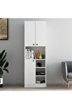 Mezza 3004 Order 3 Kapaklı Çok Amaçlı Dolap Beyaz Renk