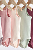 Next Baby Pamuklu Çoklu Pastel İp Askılı 5’li Body Zıbın Set