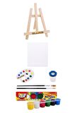 Mini Şövale Seti Funny Kids 15 Ml Akrilik 6lı Set 25x35 Tuval