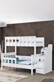 Mdf Profil Ranza, Deluxe Ayrılabilir Ranza - Beyaz + 2 Adet Comfort Yatak