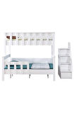 Mdf Profil Ranza, Deluxe Ayrılabilir Ranza - Beyaz + 2 Adet Comfort Yatak