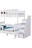 Mdf Profil Ranza, Deluxe Ayrılabilir Ranza - Beyaz + 2 Adet Comfort Yatak