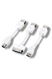 NVD-313 (FSL-1002) ÇOKLU USB KABLO İPOD, İPHONE, NOKİA, MOTOROLA, SAMSUNG, BLACKBERRY İÇİN ÇOK FONKSİYONLU DÖNÜŞTÜRME KABLOSU (BEYAZ)